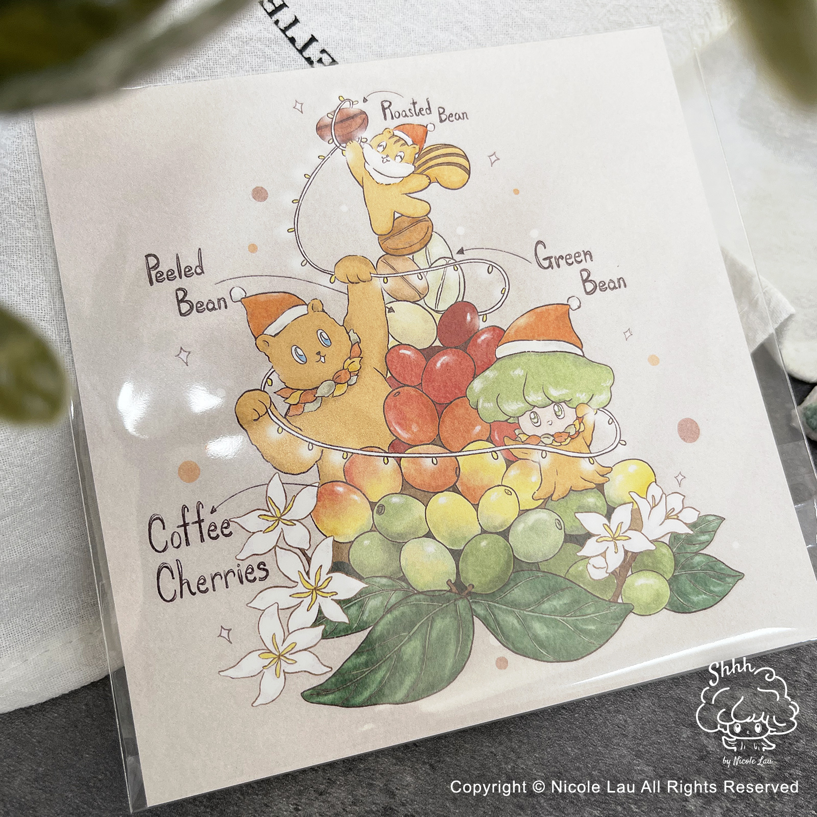 2025年咖啡豆聖誕樹聖誕咭